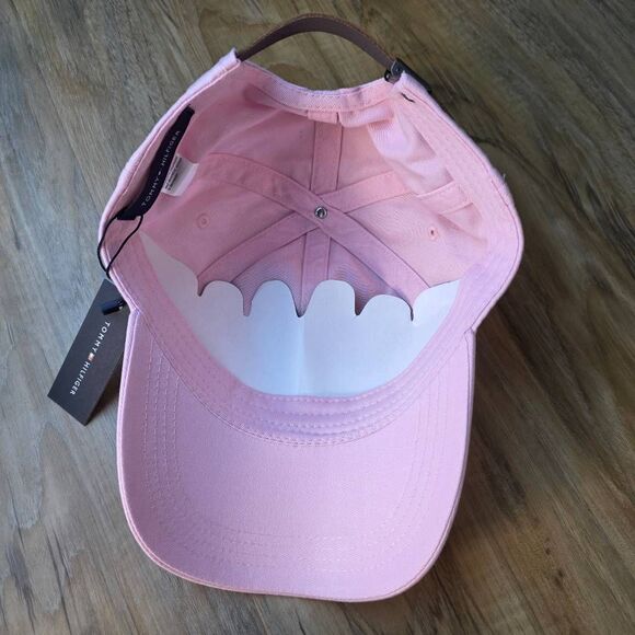 ?️NWT Tommy Hilfiger Pink Logo Unisex Adjustable Baseball Hat One Size main image 4